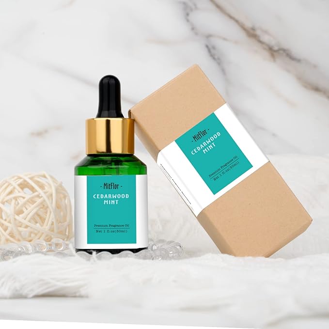 Cedarwood Mint Fragrance Oil, MitFlor Single Scented Oil, Premium Grade Fragrance Oil for Candle Making, Soap Making Scents, Large Size Aromatherapy Oil, Forest Scents for Home Fragrance, 30ml - Bloomnest