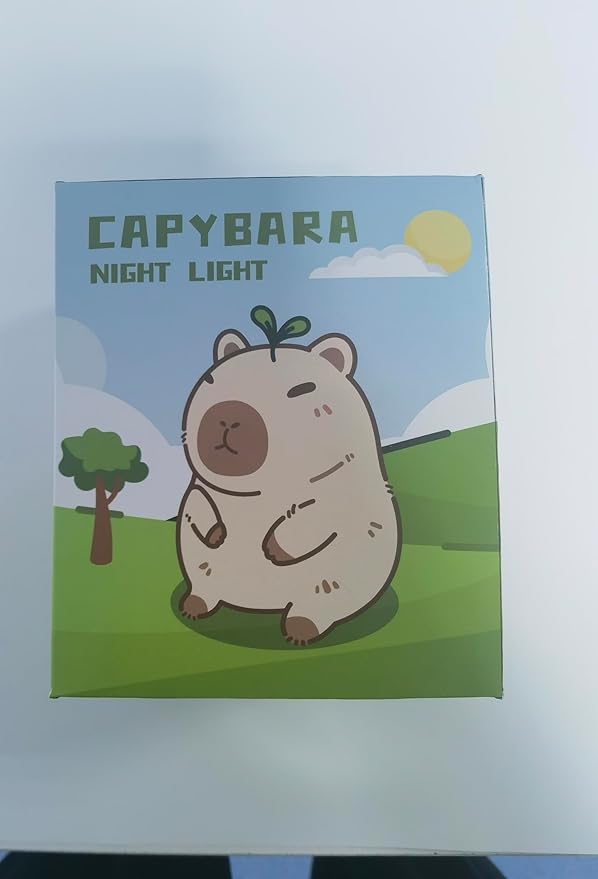UNEEDE Cute Capybara Night Light, Novelty Animal Silicone Nursery Night Light Rechargeable Table Bedside Lamp with Touch Sensor for Bedroom Living Room Squishy Capybara Stuff Boys Girls Gifts - Bloomnest