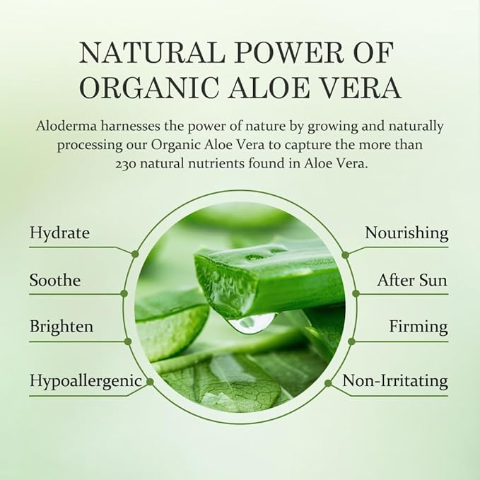 Aloderma Organic Aloe Botanical Hydrating Mister - Made within 12 Hours of Harvest to Soothe & Moisturize, Lightweight Fine Mist Facial Spray - Refresh & Hydrate Skin Through the Day, 120ml/4.23Oz - Bloomnest