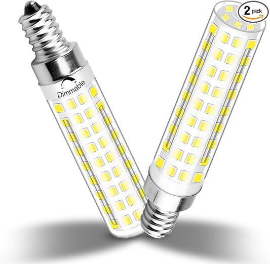 E12 Led Bulbs 100 Watt Equivalent, Dimmable Chandelier Light Bulbs 6000K Cool White 1100 Lumen for Ceiling Fan Pendant Lighting Salt Lamp,2 Pack - Bloomnest