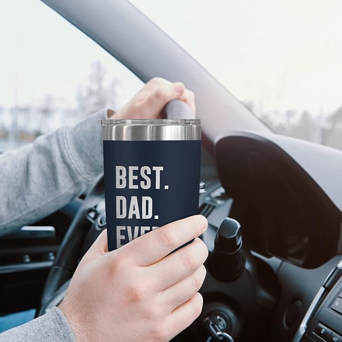 TEEZWONDER Gifts for Dad from Daughter Son - 20 oz Stainless Steel Insulated Coffee Tumbler with Lid - Birthday Gifts for Dad Who Wants Nothing, Mens Birthday Gift Ideas - Bloomnest