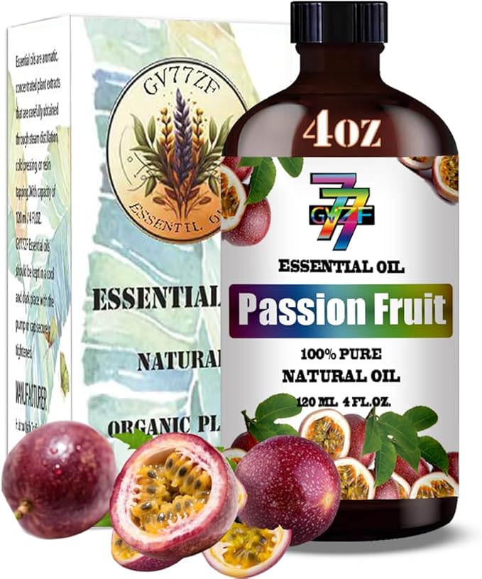 Passion Fruit Essential Oil (4 oz/120 ml) — Passion Fruit Oils for Aromatherapy, diffusers, humidifiers, Home fragrances, DIY Skincare, soap Making, DIY Candle, Relaxation, Yoga, and Meditation - Bloomnest