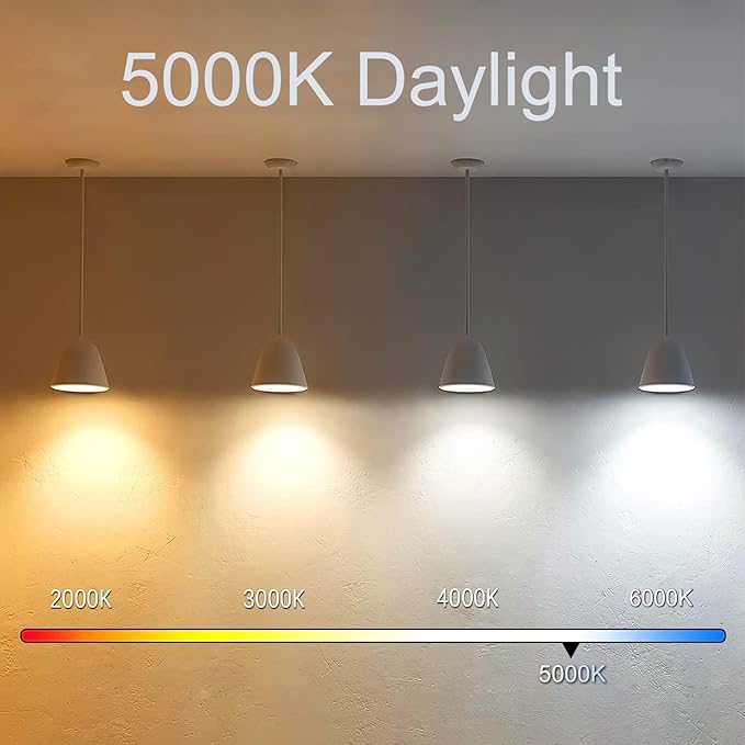 7.3 Inch E26 Led Bulb 6W Dimmable, 5000K Daylight Edison Bulbs 800LM, Equal 80 Watt Tubular T10 T9 Long Clear Glass Light Bulb for Pendant Pipe Wall Sconces Chandeliers - 2Pack - Bloomnest