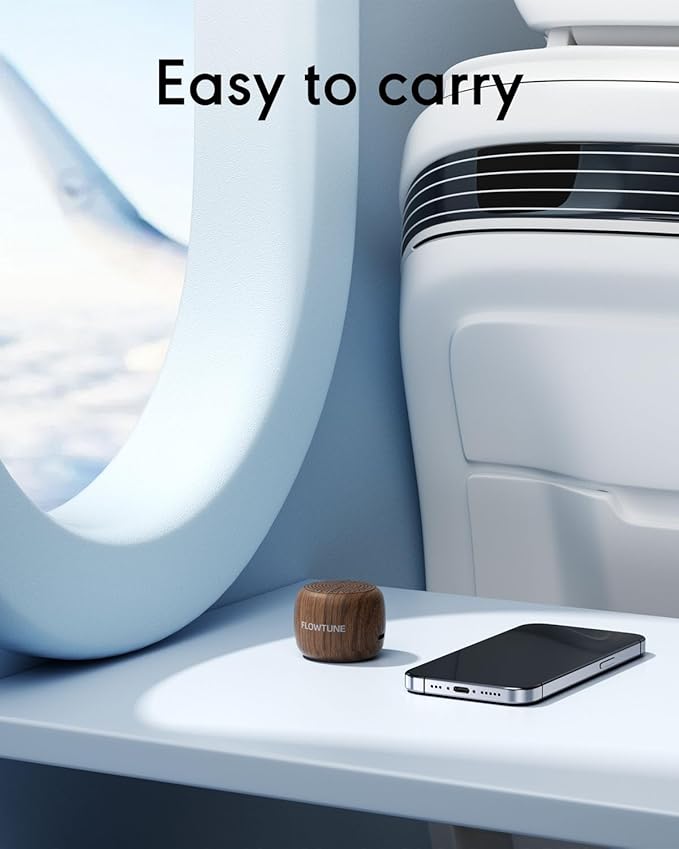 Sound Machine Flowtune White Noise Machine for Baby Adults, Mini Portable Sound Machine for Travel, 6H Timer, 18 Soothing Sleep Sounds Gift (Wood Grain) - Bloomnest