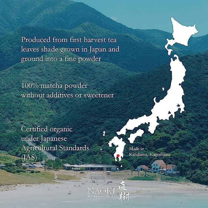 Naoki Matcha Organic Ceremonial First Spring Blend – Authentic Japanese First Harvest Ceremonial Grade Matcha Green Tea Powder from Kagoshima, Japan (50g / 1.75oz) - Bloomnest