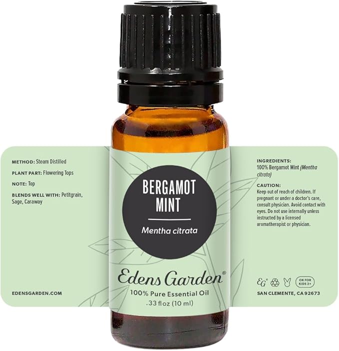 Edens Garden Bergamot Mint Essential Oil- 100% Pure Premium Grade, Undiluted, Natural, Therapeutic, Aromatherapy, The Best for Diffuser, Skin, Candle, Laundry 10 ml (.33 fl oz) - Bloomnest