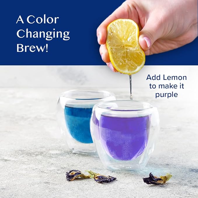 VAHDAM, Butterfly Pea Flower Tea (1.76oz) 100+ Cups | Delicate & Earthy | Vacuum Sealed for Freshness | Butterfly Pea Flower Loose Leaf | Brew Iced Tea, Cooking, Mocktails & Cocktails - Bloomnest