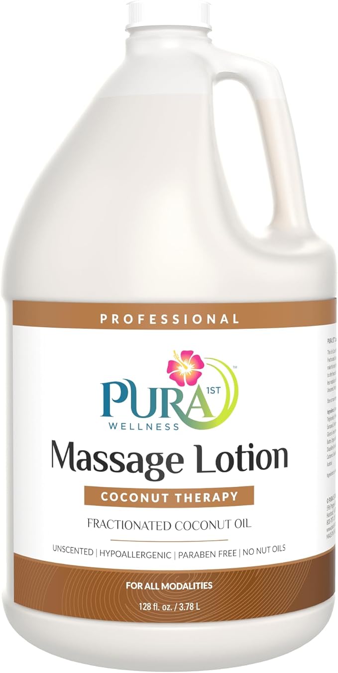 Coconut Therapy Massage Lotion, Physical Therapy Coconut Lotion, Professional Deep Tissue Therapy, Unscented, Recovery, 128oz - Bloomnest