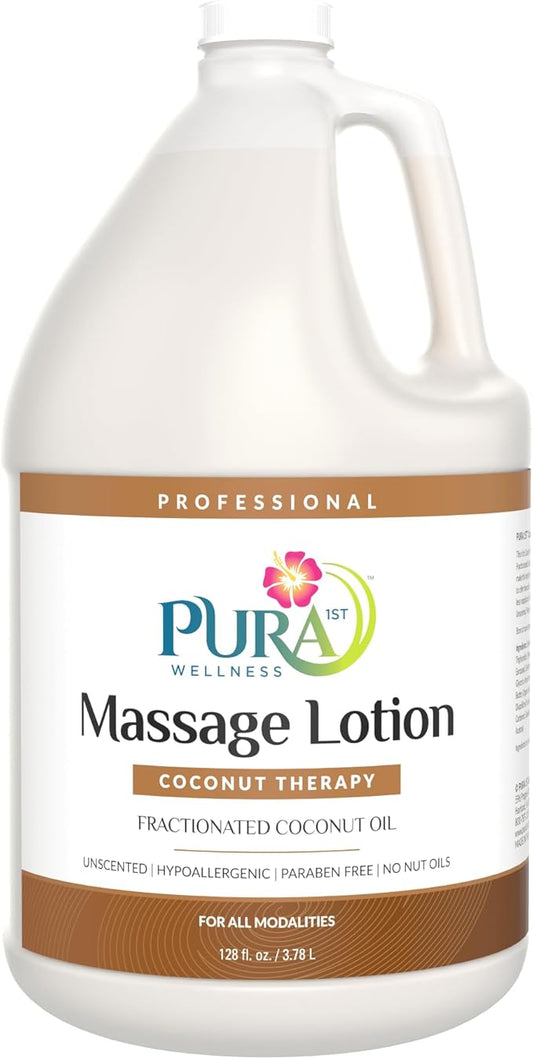 Coconut Therapy Massage Lotion, Physical Therapy Coconut Lotion, Professional Deep Tissue Therapy, Unscented, Recovery, 128oz - Bloomnest