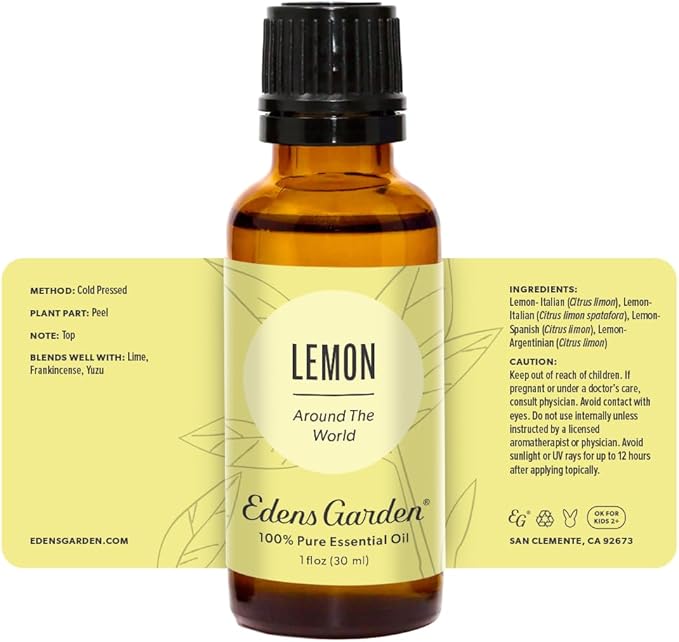 Edens Garden Lemon Around The World Essential Oil- 100% Pure Premium Grade, Undiluted, Natural, Therapeutic, Aromatherapy, The Best for Diffuser, Candle, Laundry, Humidifiers 30 ml (1 fl oz) EdensGarden