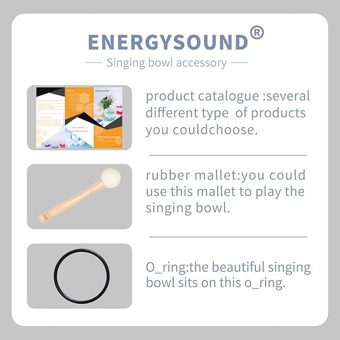 ENERGYSOUND 432Hz Perfect Pitch G Note Throat Chakra Frosted Quartz Crystal Singing Bowl 8 inch mallet and o-ring included - Bloomnest