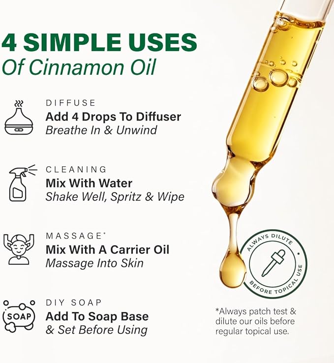 KUKKA Cinnamon Essential Oils - 4 Fl Oz - for Hair, Skin, Diffuser, Aromatherapy & DIY Soap Making Scent (Pack of 2) - Bloomnest
