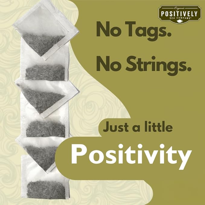 Organic Positively Tea Company, Minty Mate, yerba Mate Tea Bags, 100 Count, Eco-Friendly Tea Bags, Non-GMO - Bloomnest