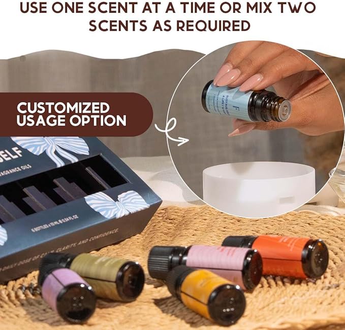 Folkulture Essential Oils for Home | Set of 6 (0.34 fl oz x 6) Diffuser Oils for Relaxation | Sage, Citrus, Jasmine, or Vanilla Essential Oils for Meditation | Lavender Oil for Gifts for Women - Bloomnest