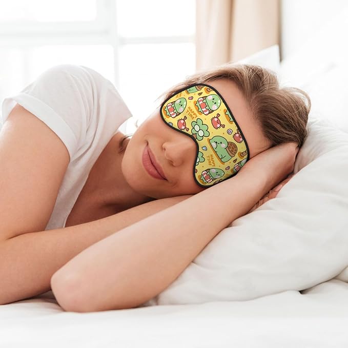 Sleep Eye Mask Cute Turtle Cartoon Marine Animal Sleep Mask for Women Men Comfortable Eye Mask with Adjustable Strap Soft Eye Cover Blindfold for Travel Yoga Nap Shift Work - Bloomnest
