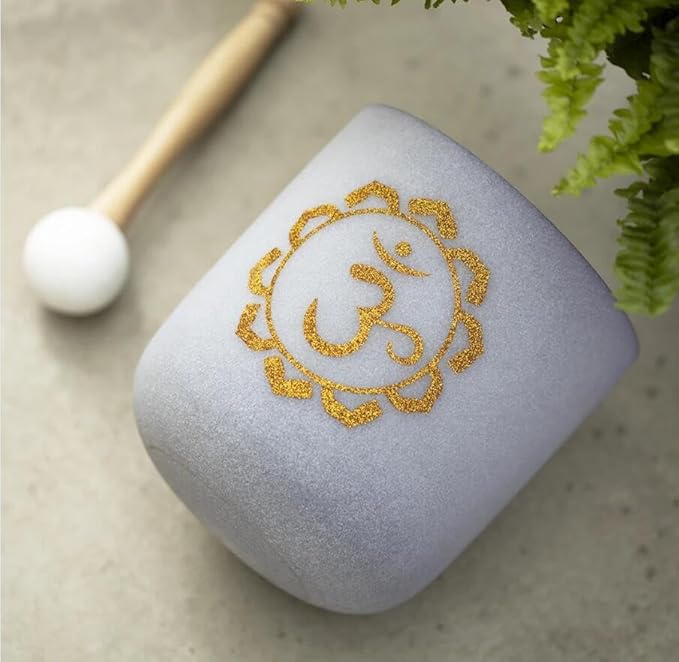 432HZ 7-12 inch Set of 7 Color Gold Powder Printing Frosted Chakra Quartz Crystal Sound Singing Bowls Healing Meditation Yogo and 2 Travel Carry Case Bag 2 Mallet Suede 2 Strikers 7 O-rings - Bloomnest