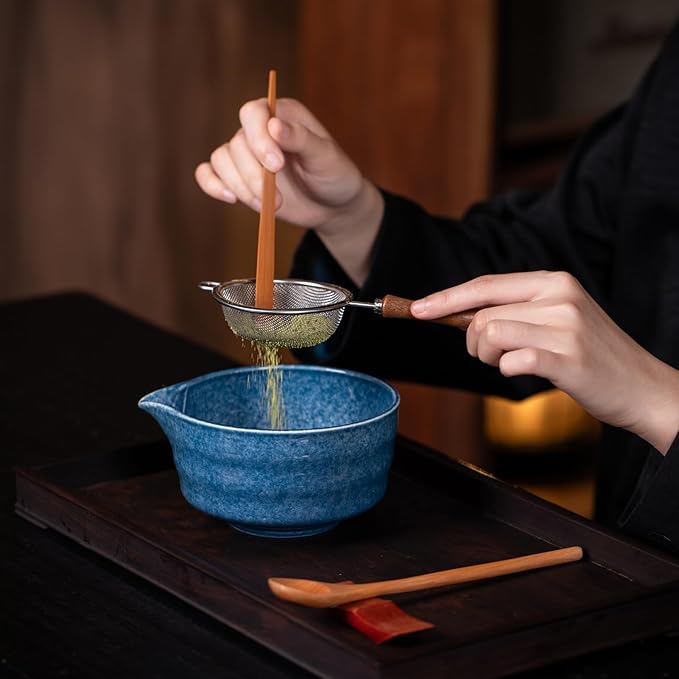 Premium Matcha Ceremony Set – Complete 9-Pcs Ritual Kit – Presented in Luxury Magnetic Gift Box, Perfect for Gifting or Self-Care (Gem Blue) - Bloomnest