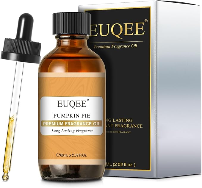 EUQEE Pumpkin Pie Fragrance Oil, Premium Pumpkin Pie Scented Essential Oils with Glass Dropper for Soap & Candle Making, Bath Bombs (2.02 Fl oz/60 ml) - Bloomnest