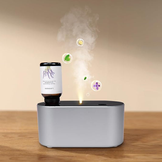 Waterless Diffuser for Home Essential Oil Diffuser, Aromatherapy Diffuser, Portable Scent Diffusers, 3 Mist Modes, Cycle Start for Bedroom, Office Studio 350-700 sq. ft Silver - Bloomnest