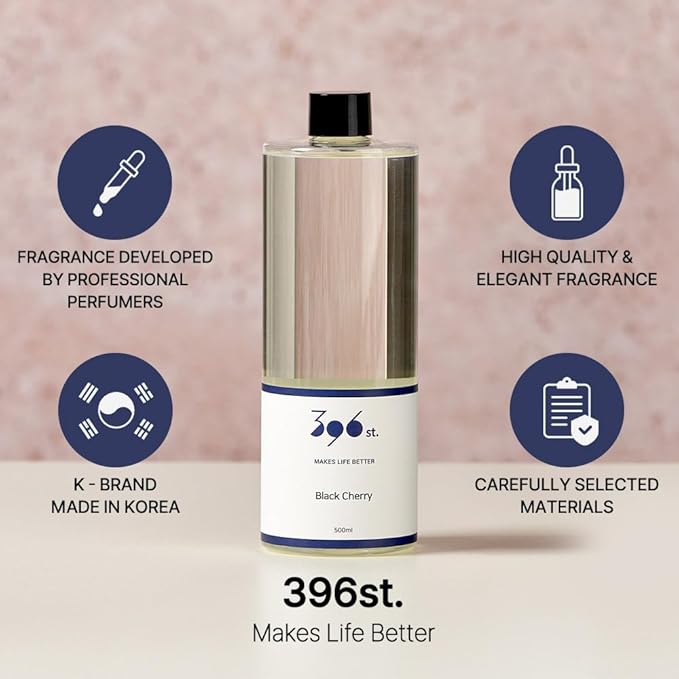 396 st. Reed Diffuser Oil Refill, Red Rose, 16.9oz(500ml), 10 Fiber Reed Sticks/Home Fragrance, Scented Oil Refills, Oils for Reed Diffuser, Home Décor 396st