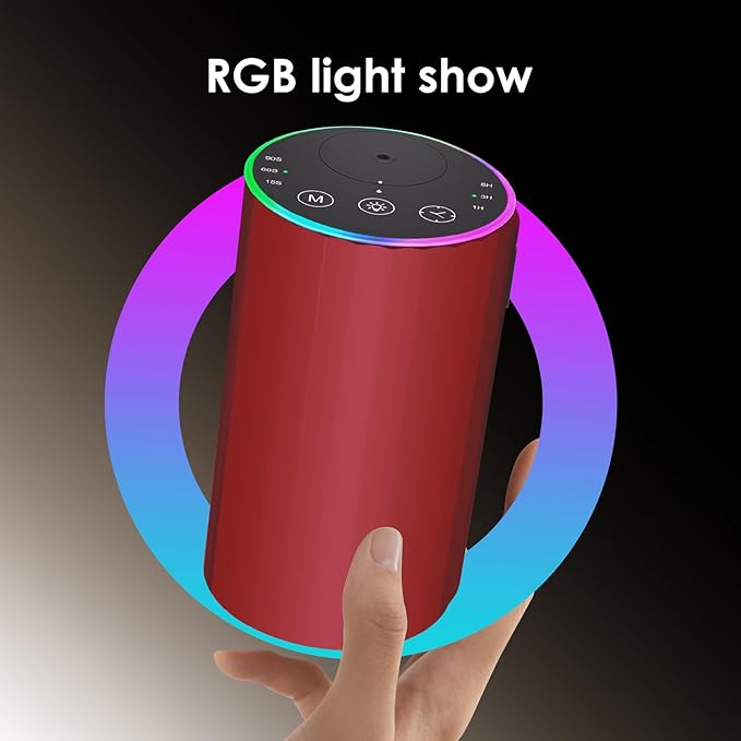 Waterless Essential Oil Diffuser, Battery Powered Mini Scent Air Machine, Aromatherapy Mist Diffuser for Home Room Car Office (red) - Bloomnest