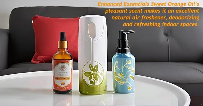 Luxurious Sweet Orange Essential Oil by Enhanced Essentials| Slow Distilled & Pure| for Home Cleaning,Aromatherapy,Bath,Perfume,Soap & Candle Making| Ideal for Business|3.38 fl oz (100 ml) - Bloomnest
