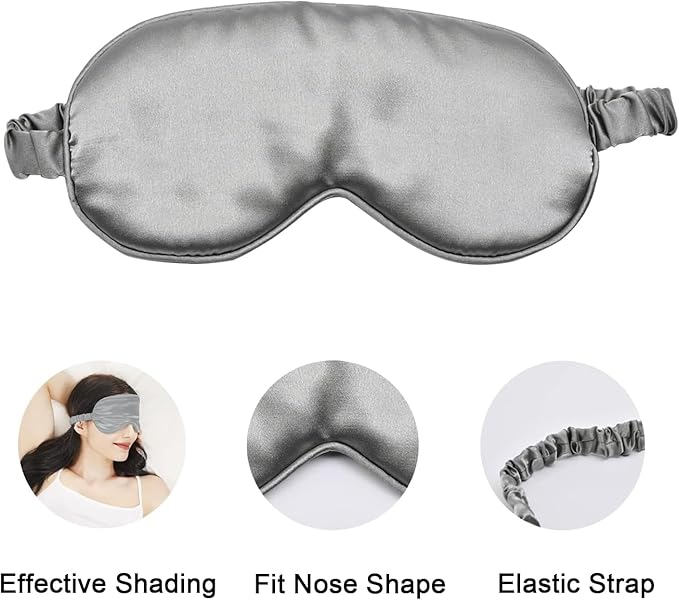 Sleep Masks 4 Pack Silky Eye Cover Soft Satin Blindfold Elastic Strap Night Eye Shade for Women Men - Bloomnest