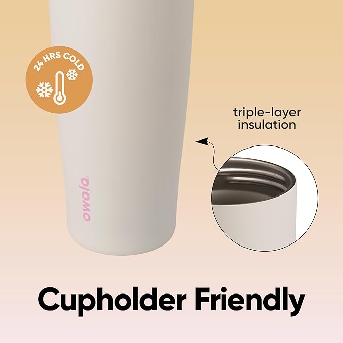 Owala FreeSip Sway Insulated Stainless Steel Water Bottle with Two-Way Spout, Built-In Straw and Bucket Handle, Made for Travel, School, and Sports, 40oz, BPA Free, Leak Proof, Daybreak Owala