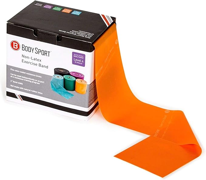 Body Sport Exercise Band, 25 yd. x 4 in. Roll - Home & Gym Fitness Equipment for Stretching, Strength Training & Physical Therapy - Bloomnest