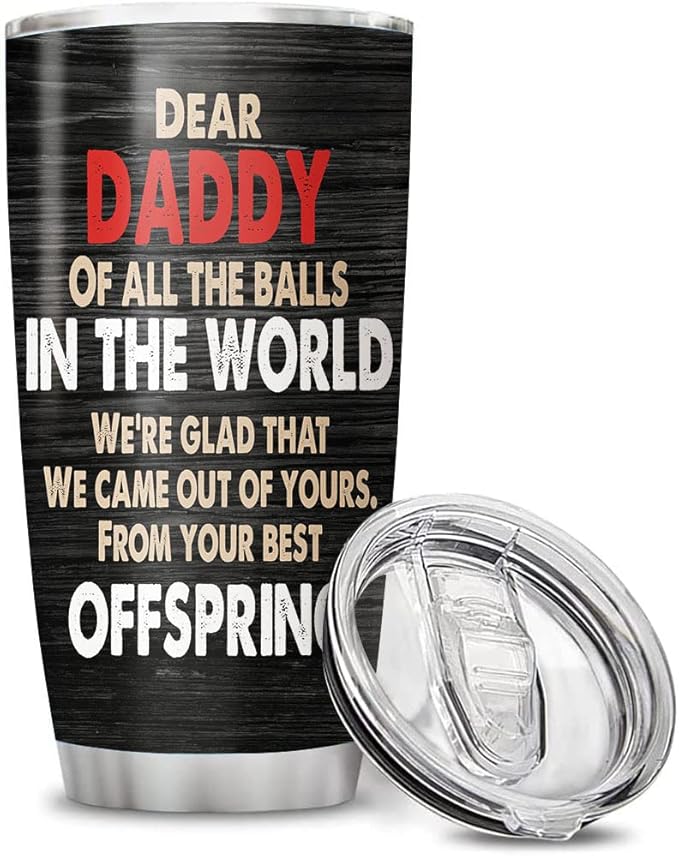 Custom Gifts for Dad with Kids Names Personalized Funny Fathers Day Tumbler from Daughter Son Wife Daddy Gifts from Kids for Fathers Day Birthday 20oz Cup with Lid Vacuum Insulated Travel Coffee Mug - Bloomnest