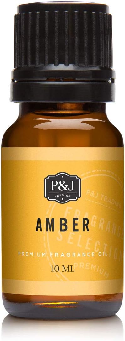 P&J Trading Fragrance Oil for Diffusers for Home - Amber 10ml Fragrance Scents for Candle Making - Soap Making Supplies & Car Diffuser Scents PJTrading