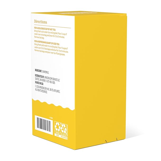 Amazon Grocery, Chamomile Herbal Tea Bags, 20 Ct - Bloomnest