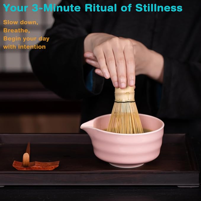 Premium Matcha Ceremony Set – Complete 9-Pcs Ritual Kit – Presented in Luxury Magnetic Gift Box, Perfect for Gifting or Self-Care (Sakura Pink) - Bloomnest