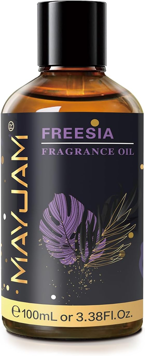 MAYJAM 100ML/3.38FL.OZ Freesia Fragrance Oils with Glass Dropper, Essential Oils for Diffusers for Home, Long Lasting Scented Oils for Diffusers Soap Candle Making - Bloomnest
