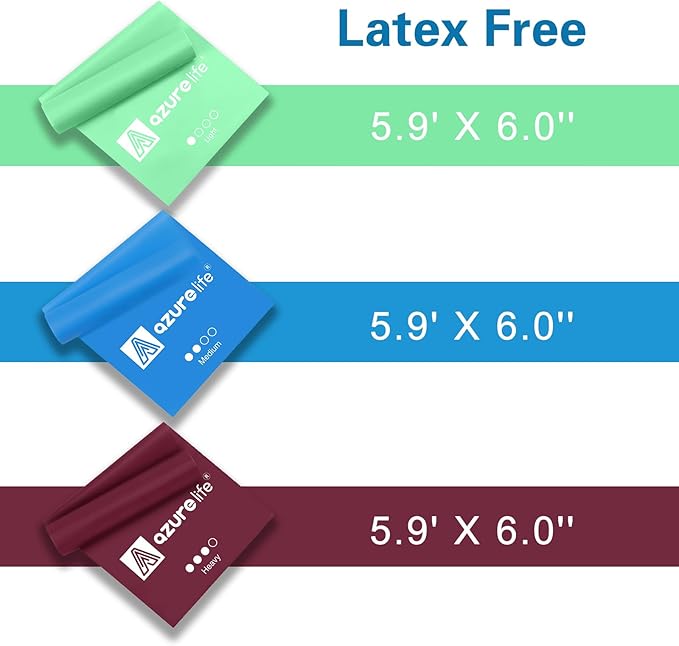 Resistance Bands,Professional Long Non-Latex Elastic Stretch Bands,Exercise Bands for Physical Therapy, Yoga, Pilates, Rehab, at-Home or The Gym Workouts, Strength Training - Bloomnest