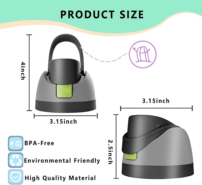 Replacement Lid for Owala Freesip,Compatible with Owala Freesip Water Bottle 16oz 24oz 32oz 40oz,Premium Replacement Accessories for Owala Cap,LeakProof,BPA-Free(Foggy Tide) NTIERA