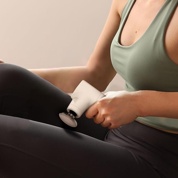 Mini Thermal Massage Gun with Heat, Portable Deep Tissue Percussion Massager, Color Silicone Sleeves Travel Size - Bloomnest