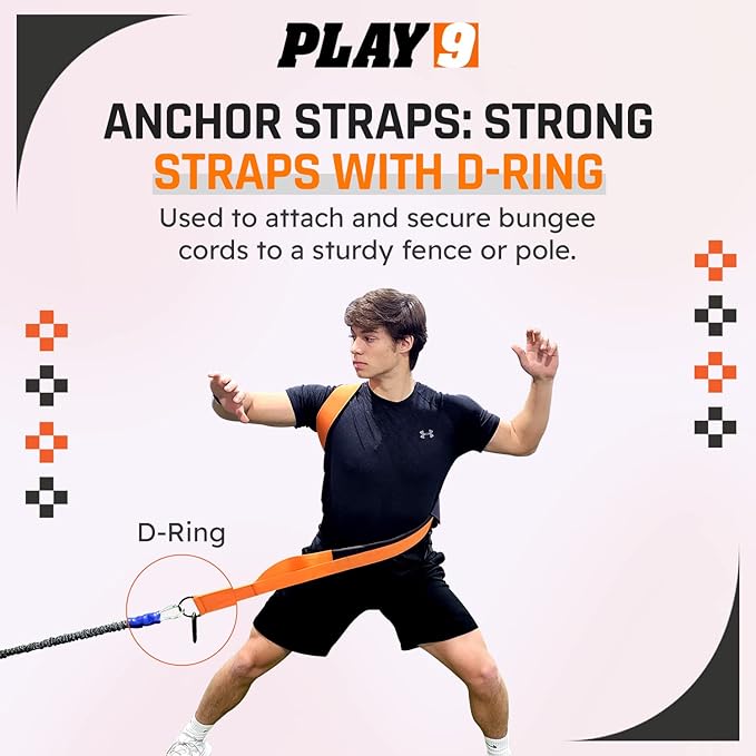 SHOP PLAY 9 Core & Hip Belt Resistance Band for Baseball & Softball Belt for Strength and Resistance - Bloomnest