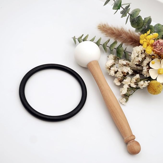 Hye-eun 528HZ 8 Inch C Note Flower of Life Crystal Singing Bowl Sound Healing Meditation Crystal Bowl Sound Bath Bowl Sound Bath Singing Bowl (Gold without bag)