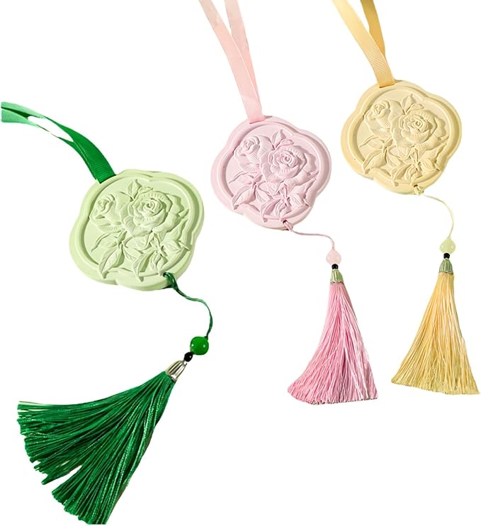 Ceramic Essential Oil Diffusers，Air Freshener，3Pcs Rose Flower Ceramic Aromatherapy Diffusers for Bedroom, Wardrobes， Toilet， Cars Etc.Visual and Olfactory Double Enjoyment（Sandalwood+Rose+Tea） - Bloomnest