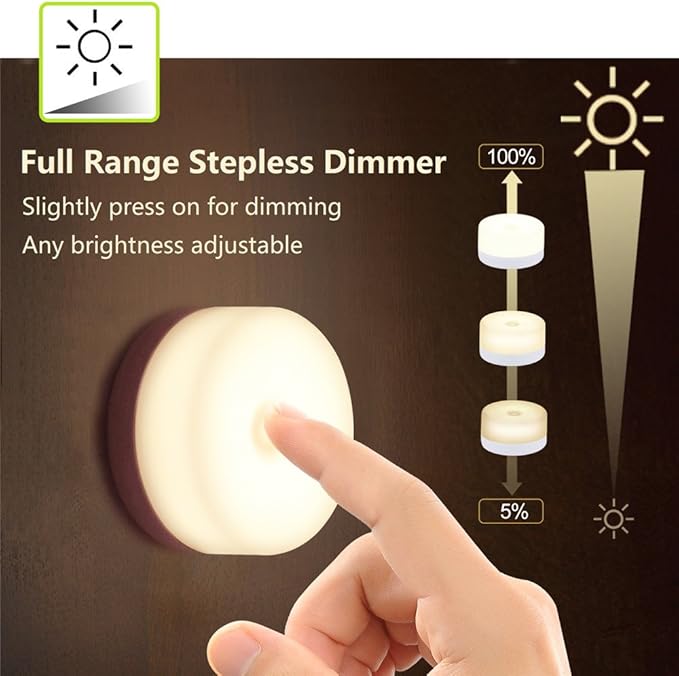 Rechargeable Mini Touch Night Light, Wireless LED Lamp for Kids - Portable, Dimmable Nursery Lamp - Bloomnest