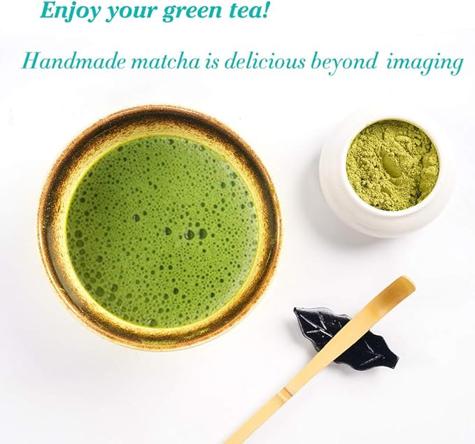 Bamboo Matcha Whisk and Bowl Set - Authentic Matcha Kit for Traditional Tea, 9 Pcs - Bloomnest