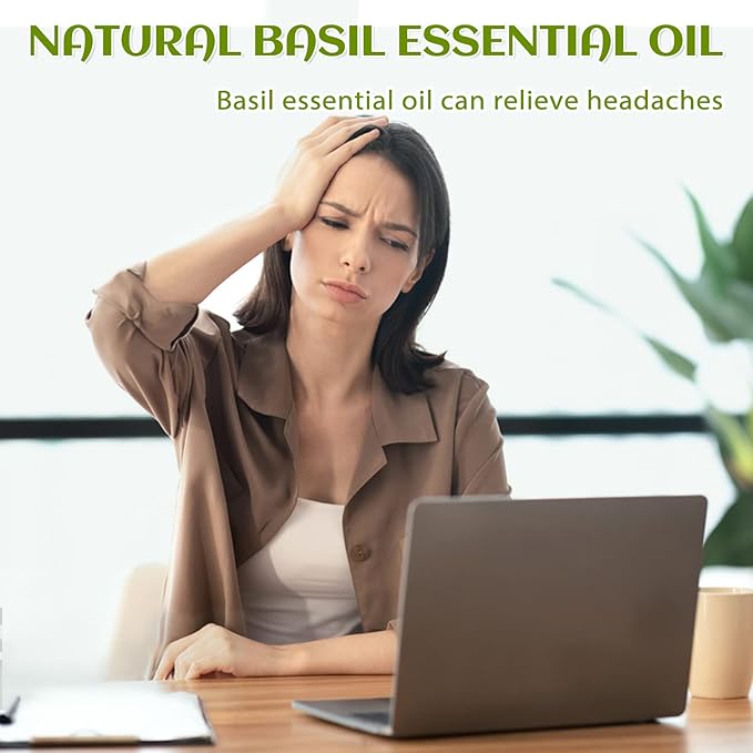 EVOKE OCCU Basil Essential Oil for Skin Massage Diffuser and Candle Making- 4 Fl Oz - Bloomnest