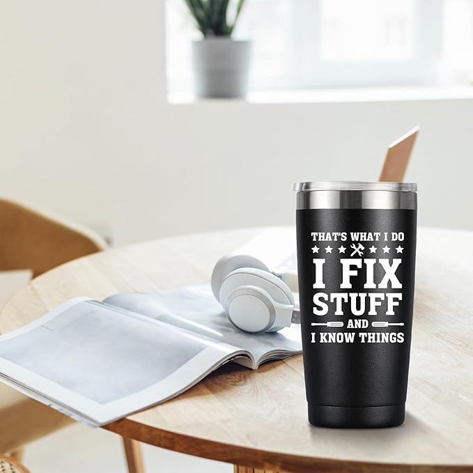 MASGALACC Funny Gag Gifts for Men - Fathers Day, Birthday Gift for Dad from Daughter Son, Him, Husband, Grandpa, Uncle, Cool Stuff for Men Christmas - 20 oz Stainless Steel Tumbler