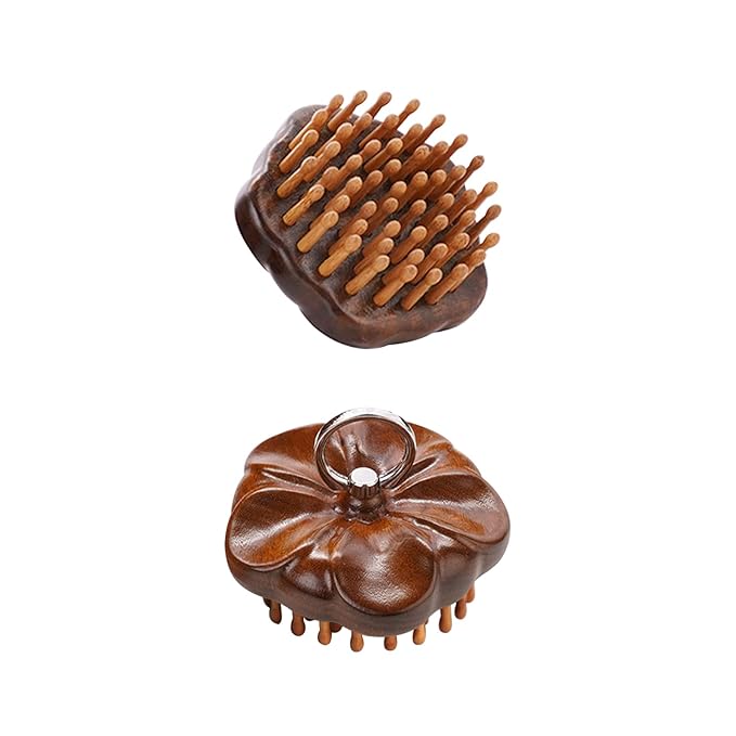 Wooden Scalp Massager for Hair Growth Support, Bamboo Scalp Massager Brush for Head Relaxation, Scalp Stimulation & Hair Oil Distribution, Natural Wooden Massager for Face and Body Care Bloomnest