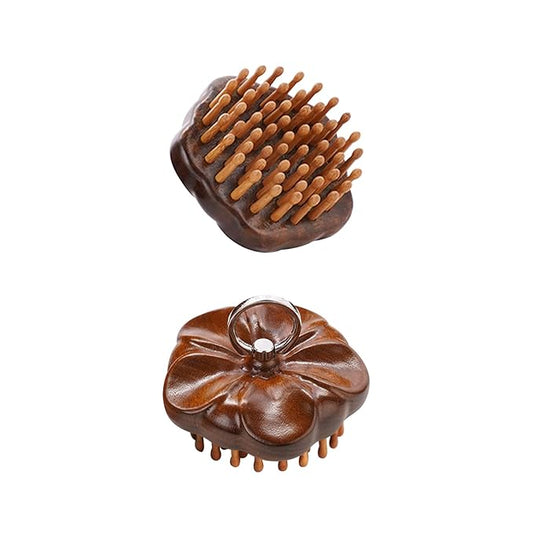 Wooden Scalp Massager for Hair Growth Support, Bamboo Scalp Massager Brush for Head Relaxation, Scalp Stimulation & Hair Oil Distribution, Natural Wooden Massager for Face and Body Care Bloomnest