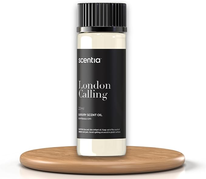 Scentia Hotel Diffuser Oil Inspired by Ferrari - 20 ml 0.67 fl oz - Essential Oil Blendwith White Tea, Cedarwood & Soku Lime for Aromatherapy Diffusers and Humidifiers - London Calling Scentia