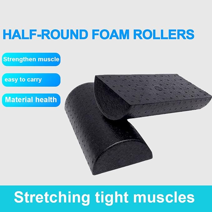 Half Round Foam Roller - Balance Foam Roller for Physical, Yoga, Pilates, Core Strength Training, Sport Recovery & Physical Restoration at Home, Clinic & Gym - Bloomnest