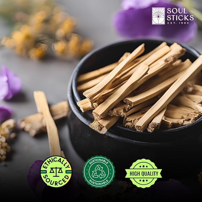 Ancient VEDA Palo Santo Sticks Premium Grade from Peru | Sacred Wood for Smudging, Meditation, Cleansing & Yoga (25 Pack)