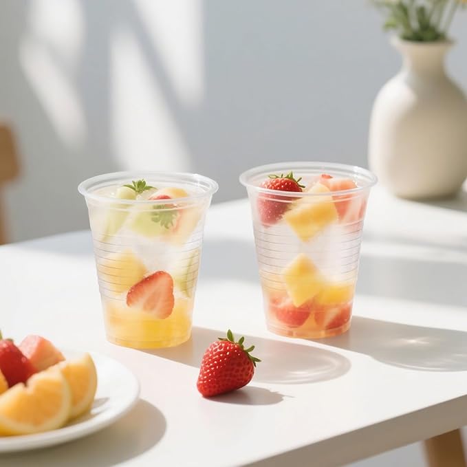 9 oz Clear Plastic Cups, 2000 Count Bulk, PP Clear Plastic Cups Disposable for Party Suit for Hot Beverages, Soda, Juice (9oz 2000count) - Bloomnest